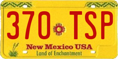 NM license plate 370TSP