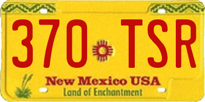 NM license plate 370TSR