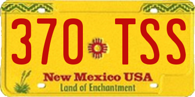 NM license plate 370TSS