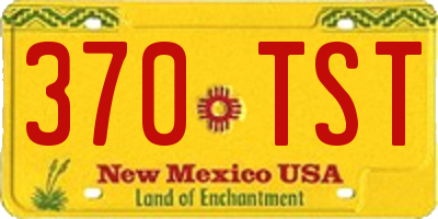 NM license plate 370TST