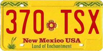NM license plate 370TSX