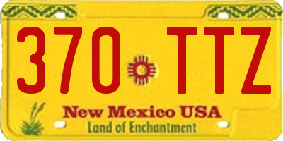 NM license plate 370TTZ
