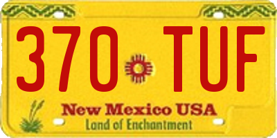 NM license plate 370TUF