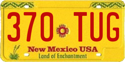 NM license plate 370TUG