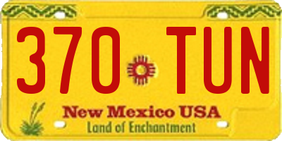 NM license plate 370TUN