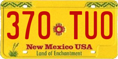 NM license plate 370TUO