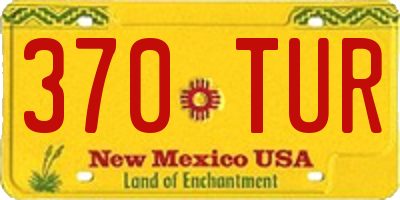 NM license plate 370TUR
