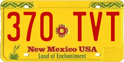 NM license plate 370TVT