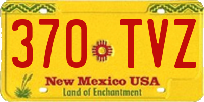 NM license plate 370TVZ