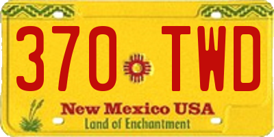 NM license plate 370TWD
