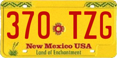 NM license plate 370TZG