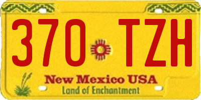 NM license plate 370TZH