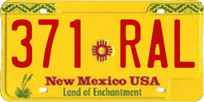 NM license plate 371RAL