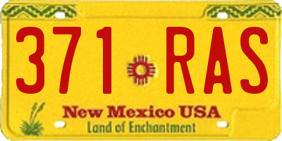 NM license plate 371RAS