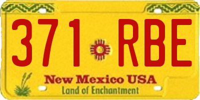 NM license plate 371RBE