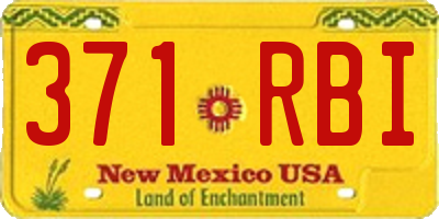 NM license plate 371RBI
