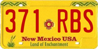 NM license plate 371RBS