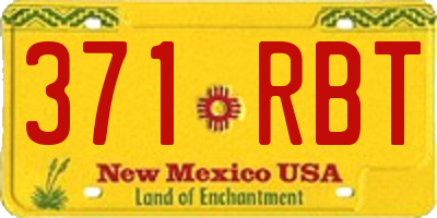NM license plate 371RBT