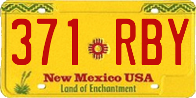 NM license plate 371RBY