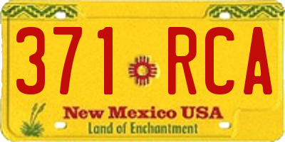 NM license plate 371RCA