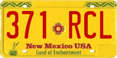 NM license plate 371RCL