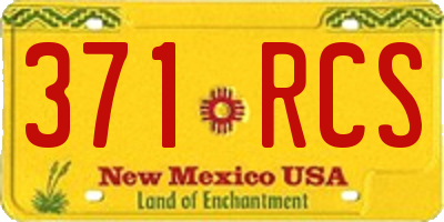 NM license plate 371RCS