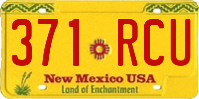 NM license plate 371RCU