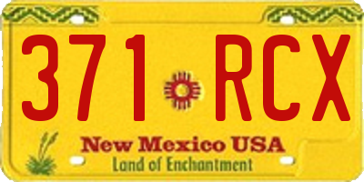 NM license plate 371RCX