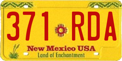 NM license plate 371RDA