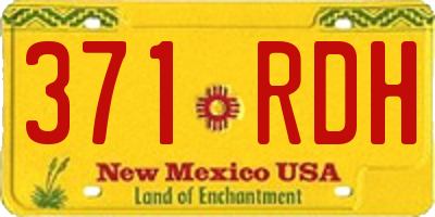 NM license plate 371RDH