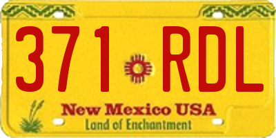 NM license plate 371RDL