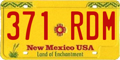 NM license plate 371RDM