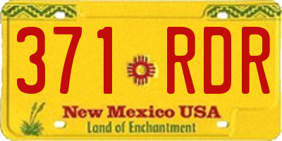 NM license plate 371RDR