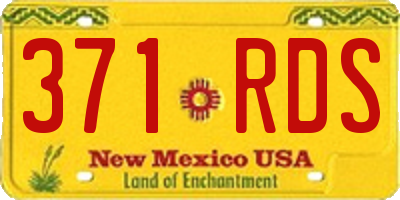 NM license plate 371RDS
