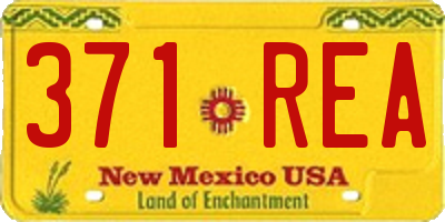 NM license plate 371REA