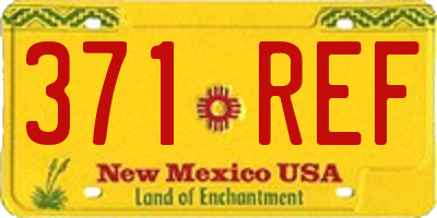 NM license plate 371REF