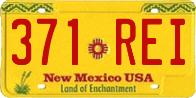NM license plate 371REI
