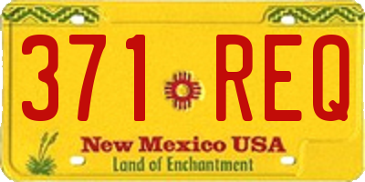 NM license plate 371REQ