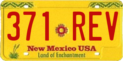 NM license plate 371REV