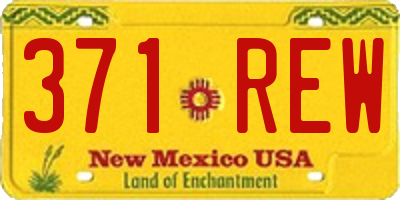 NM license plate 371REW