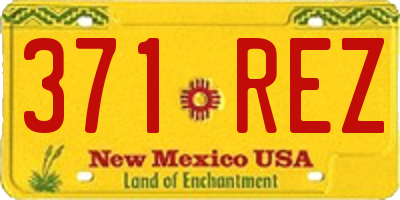 NM license plate 371REZ