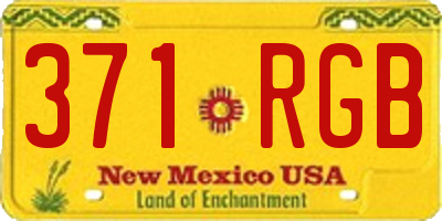 NM license plate 371RGB
