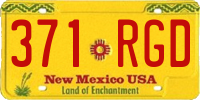 NM license plate 371RGD