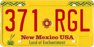 NM license plate 371RGL