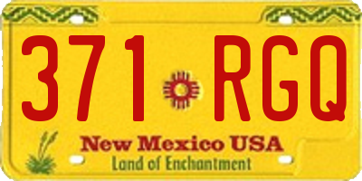 NM license plate 371RGQ