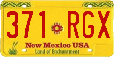 NM license plate 371RGX