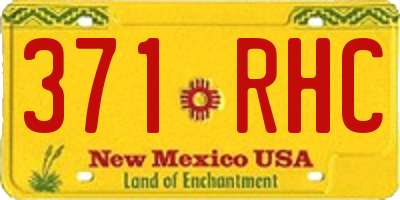 NM license plate 371RHC