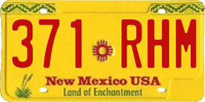 NM license plate 371RHM