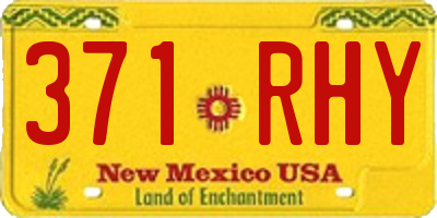 NM license plate 371RHY