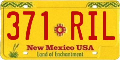 NM license plate 371RIL